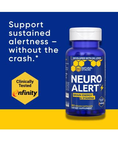 NATURAL STACKS Paraxanthine Supplement Bundle - Focus Bites & NeuroAlert Bundle - Caffeine Free Focus with Enfinity Paraxanthine - 60 Total Servings - Buy Online on GoSupps.com