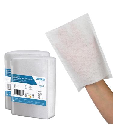 100 arnomed one -off flap molton dry disposable flaps for baby children & adults one washing gloves 75g/m white washers soft gentle disposable swash slips for body care Classic 100x