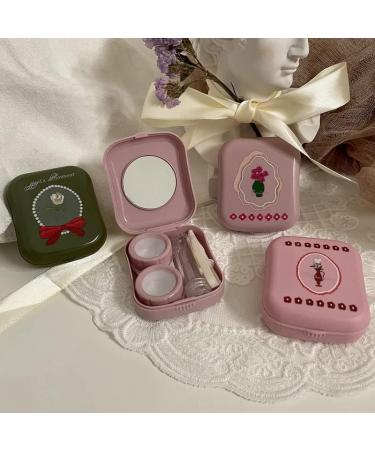 Makelon Elegant Contact Lens Container Set - 4 Fashionable Multi-Colored Etui for Travel & Daily Use - Buy Online on GoSupps.com