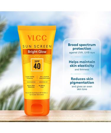VLCC 3D Youth Boost SPF40 Sunscreen Gel Creme 50g(Ship from India) - Buy Online on GoSupps.com