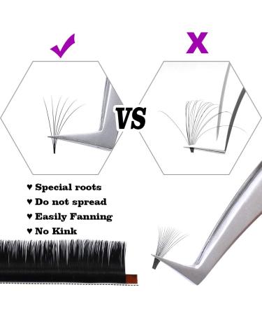 Self-Fleeting Volume Eyelashes - Easy Fan Lashes DD Curl 0.05mm 8-14mm 12 Rows - Light Fanning Eyelash Extensions - Buy Online on GoSupps.com