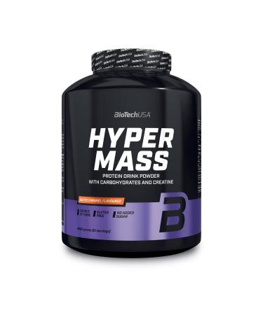 Biotechusa Hyper Mass - Mass Gainer with carbohydrates & protein mixture |Micronized creatine |Gluten -free 4 kg salty caramel salt caramel 4 kg (1 Pack)