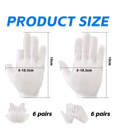 TYGFRT 6 Pairs Of Half-Finger Touch Screen Gloves 6 Pairs Of Full-Finger Gloves Labor Protection Work Gloves Sleep Moisturizing Gloves Ceremonial White Gloves Multi-Purpose White Gloves - Buy Online on GoSupps.com