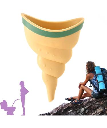 Female Urinal - Spill Proof Female Urinal Device for Women Standing Up to Pee - Travel Urinal for Female Pee Funnel Reusable Women Pee Cup for Hiking Camping Picnic Dtt Conch Shape + Stability Ring Light Yellow - Buy Online on GoSupps.com
