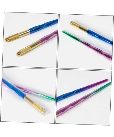 MUSISALY 2pcs Colorful Embroidery Pen Microblading Pen Liquid Eyebrow Pen Microblading Marker Pen Alloy - Buy Online on GoSupps.com