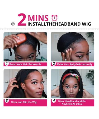 16 Inch Deep Wave Headband Wig | Brazilian Virgin Human Hair | Glueless Curly Wave | 150% Density | Natural Color | Wear and Go Machine Made Wig for Black Women - Buy Online on GoSupps.com