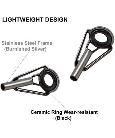 Thkfish Fishing Rod Repair Top Rings - 80 Piece Stainless Steel & Ceramic Tip Tops | High Quality Fishing Rod Parts - Buy Online on GoSupps.com