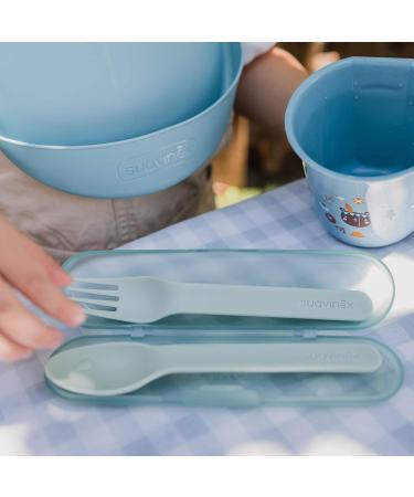 Suavinex Cutlery Set with Box +12m - Forest Green | International Shipping Available - Buy Online on GoSupps.com