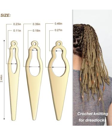 Dreadlocks Interlocking Tool Set - 5 Piece Golden Sisterlock Crochet Accessories - Buy Online on GoSupps.com