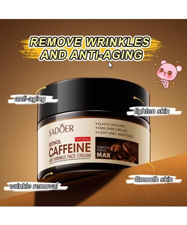 Caffeine Deep Moisture Face Cream | Retinol Anti-Aging Hydrating Cream for Men & Women | Vegan Collagen Repair | 3.53oz - Buy Online on GoSupps.com