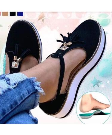 Buy Creev Women's Espadrille Platform Sandals - Comfortable Closed Toe Suede Buckle Shoes for Summer Beach & Travel EU 40 - Buy Online on GoSupps.com