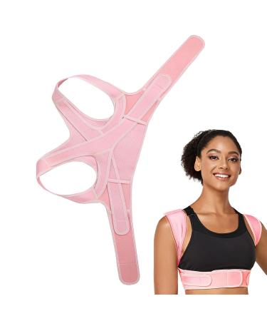 Ezata Seamless Corrector - Adjustable Shoulder Brace for Invisible Braces Effective Back Stretcher for Shoulder Women Men Pink Small - Buy Online on GoSupps.com