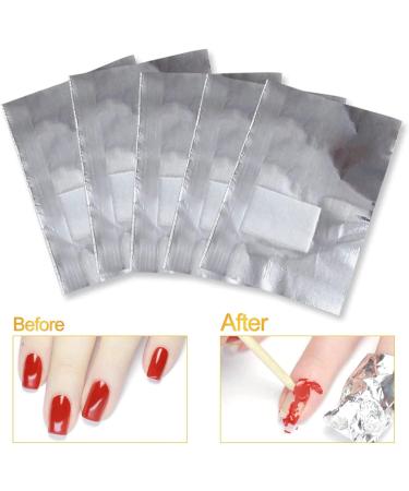 Sularpek 100 Pcs Foil Nail Wraps with Pre-attached Cotton Pads - Nail Foil Aluminium Remover for Gel Nails - Manicure and Pedicure Nail Art Cleaner - Buy Online on GoSupps.com
