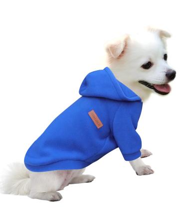Hualisiji dogs hoodie dogs sweatshirt fleece sweater dog chihuahua sweater warm and light with a soft texture easy to wear and light colors (s dark blue) s dark blue - Buy Online on GoSupps.com