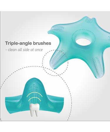 Miraloop Starfish Baby Bite Ring - Food-Safe Silicone Teether for Gum Massage | International Shipping - Buy Online on GoSupps.com