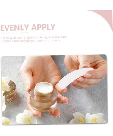 CRILSTYLEO 100pcs Mask Scoop Cream Scoop Creme Makeup Cosmetic Spoons Skin Care Tools Skin Care Mask Pp White - Buy Online on GoSupps.com