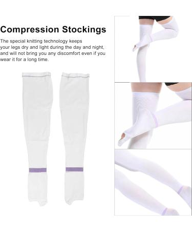Buy White Tube Compression Stockings - Prevent Leg Edema Breathable XL Compression Stockings for Comfort & Support - Buy Online on GoSupps.com