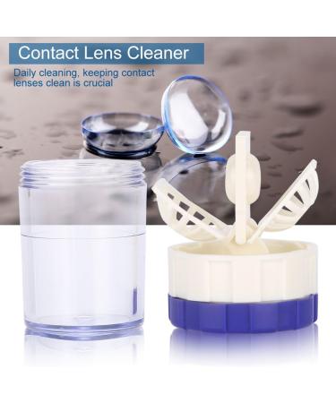 Sclera Contact Lens Case Plastic Contact Lens Cleaning Lenses Case Barrel Shaped Contact Lens Cleaning Container Fashion Manually Cleaner Washer for Everyday Use - Buy Online on GoSupps.com