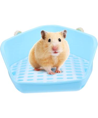 BESPORTBLE Box Rabbit Toilet Bunny Litter Pan Rabbit Bed Rabbit Corner Toilet Bunny Toilet Hamster Plastic Blue 33X29.5X14CM Blue - Buy Online on GoSupps.com
