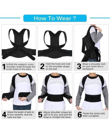 Adjustable Scoliosis Posture Corrector Full Back Support Corset for Men Women Shoulder Neck Clavicle Spine Support Lumbar Support M B - Buy Online on GoSupps.com
