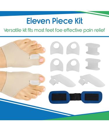 ViveSole Bunion Corrector for Women - Relief Kit (11 Pcs) - Hammer Toe & Foot Pain Protector Sleeve - Orthopedic Spacer Brace Guard - Hallux Valgus Splint Joint Straightener & Separator Treatment - Buy Online on GoSupps.com