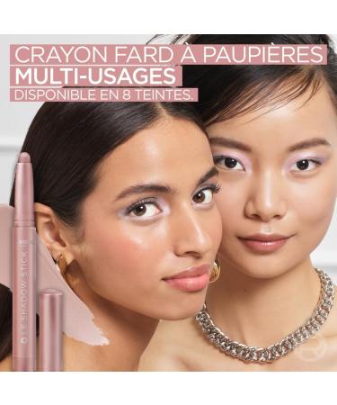 L'Or al Paris - Multi-Use Eyeshadow Pencil - Comfortable Gel Formula - Long Lasting Up to 20H - Luminous Finish - Paradise Shadow Stick - Color: 245 Alluring Rose - 1.4 g - Buy Online on GoSupps.com