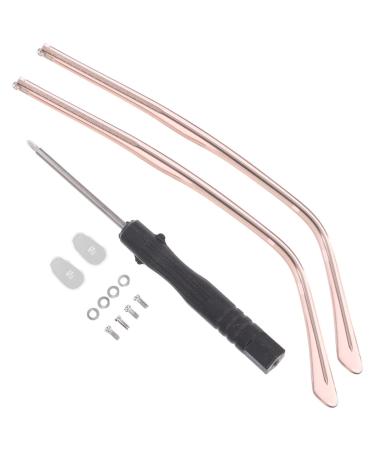 Gleavi kits Accessories 3 pairs of Nasche N nasal pieces Set Plastic repair set Glassine-N-Endspitzen replacement short-arm NBLEBLAUBE-SCHRAUBELREER ROSIEGOLDX3ST 13.8x0.36cmx3pcs