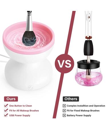 FANSJY Portable USB Makeup Brush Cleaner Machine - Electric Cleaner for Makeup Brushes, Sponges, and Powder Puffs - Birthday Gift for Her - Buy Online on GoSupps.com