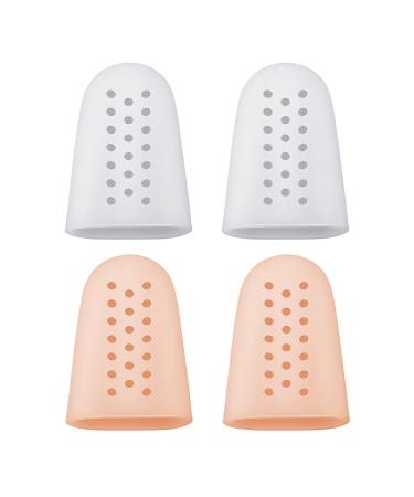 Nuanchu Toe Protectors 2 Pairs Big Protector with Holes Breathable Caps Soft Covers Pain Relief Support Guard Cushions for Missing Ingrown Hammer Toenail Corns Men Women Use Colors M Multicoloured