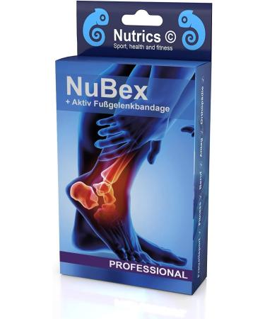 Nutrics Active Foot Support - Premium Ankle Support for Men & Women | Functional Padding & Belt System | Size M - Buy Online on GoSupps.com