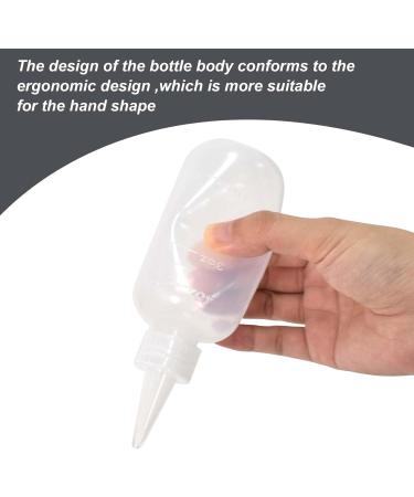 ZYFC 2-Pack 4oz/120ml Applicator Bottles - Transparent Hair Oil Squeeze Bottles for Art, Craft, Salon & Hair Care - Buy Online on GoSupps.com