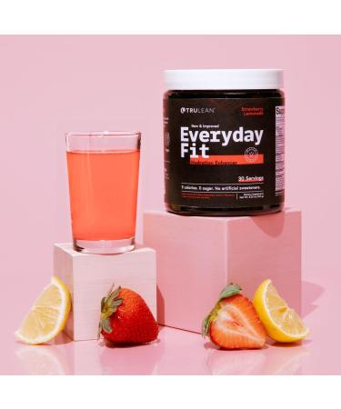 Buy TRULEAN Everyday Fit Water Enhancer - Sugar Free Electrolyte Powder BCAA Blend - Keto Amino Acid Supplement - Delicious Strawberry Lemonade - 30 Servings - Buy Online on GoSupps.com