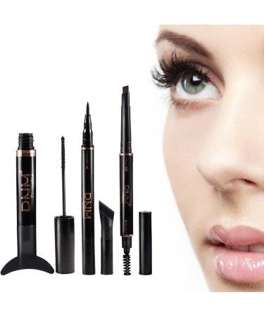 Waterproof Mascara Black Eyelash Mascara Eyeliner and Eyebrow Pencil | Eyeliner and Mascara Set Create Natural-Looking Professional Eye-Makeup Highly Pigmented Instantly Lengthen Eyelashes 06# - Buy Online on GoSupps.com