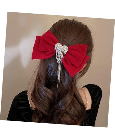 minkissy Tassel Hair Clip Red Bow Hair Clip Womens Hair Clips Hair Bow Clip Rhinestone Tassel Vintage Hair Bows Tassel Hair Accessories Hair Bows for Girls Miss Rhinestones Makeup French - Buy Online on GoSupps.com