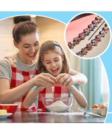 Colorful Crystal Rhinestone Headband Set - 3 Slipproof Hair Accessories for Women & Girls | Elastic Hair Bands in 3 Colors - Buy Online on GoSupps.com