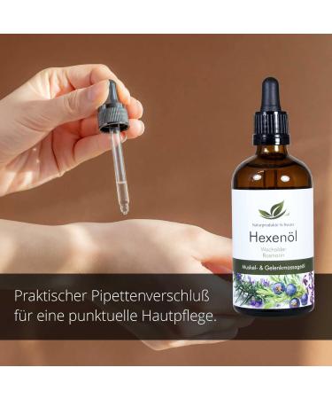 Natural Products Black Witch Oil - Soothing Massage Oil for Sore Muscles & Tension with Juniper & Rosemary | 50ml - Buy Online on GoSupps.com