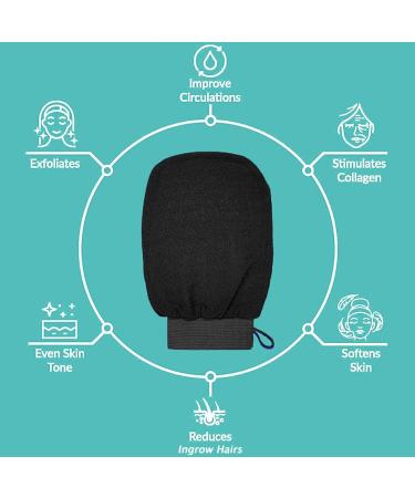 Korean Exfoliating Gloves for Body | 2 PCS Exfoliating Mitts for Men and Women | Deep Shower Mitt for Spa Bath | Removes Dead Skin - Buy Online on GoSupps.com