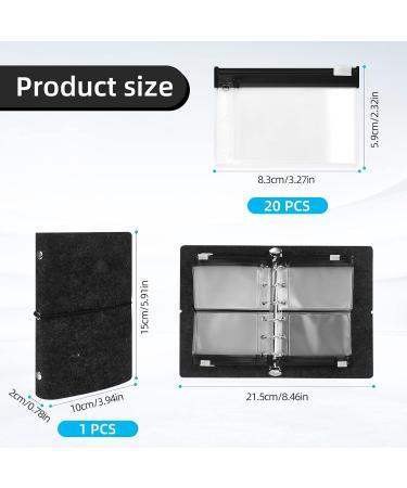 20 Reusable Black Pill Organizer Pouches - Zippered Clear Plastic Travel Bags for Medicine Storage - Buy Online on GoSupps.com