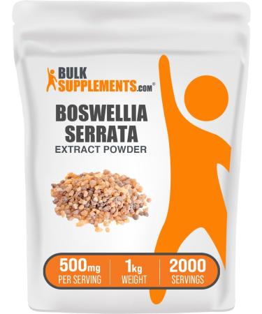 BulkSupplements.com Boswellia Serrata Extract Powder - Boswellia Supplement from Frankincense Resin - Vegan & Gluten Free 500mg per Serving 1kg (2.2 lbs) (Pack of 1) 35.27 Ounce (Pack of 1)