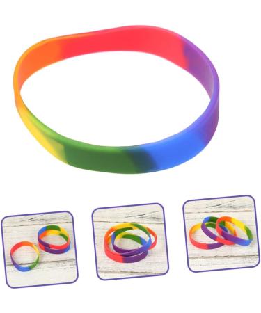 MAGICLULU 24 Pcs Rainbow Bracelet Women's Bracelets Bracelet for Women Friendship Jewelry Rainbow Rubber Wristbands Expandable Bangle Bracelet Pride Friendship Bracelet Lgbt Bracelet Miss Colorfulx3pcs 6.5X6.5X1CMx3pcs - Buy Online on GoSupps.com