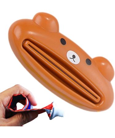 Virtcooy Pet Toothpaste Squeezer | Cartoon Animal Toothpaste Dispenser - Bear Shaped Panda Frog Cute Toothpaste Extruder Bathroom Accessories Ours - Buy Online on GoSupps.com