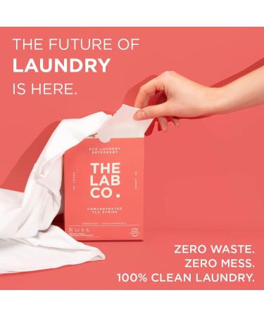 The Lab Co. Laundry Detergent Strips Sheets Eco Ultra-Concentrated Non-Bio Energising Fragrance Cuban Grapefruit 64 Loads & Laundry Detergent Strips Sheets White + Laundry Detergent White - Buy Online on GoSupps.com
