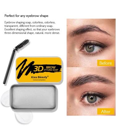 Brow Soap for Eyebrow | Brows Styling Soap with Brush - Long Lasting Waterproof Smudge Proof Eyebrow Styling Pomade for Natural Brows Fanghua - Buy Online on GoSupps.com