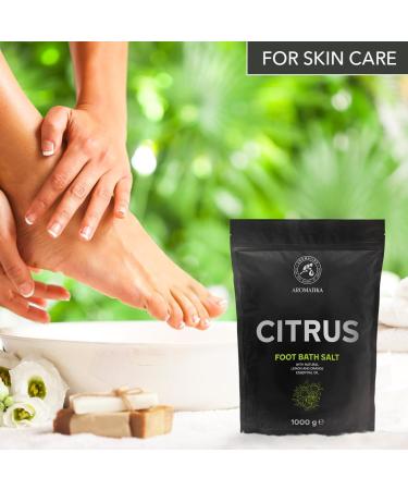 Foot Bath Salt Citrus 35Oz - Natural Sea Salt Pedicure Additive with Lemon & Orange Essential Oils - Ultimate Foot Care for Relaxation & Aromatherapy - Buy Online on GoSupps.com
