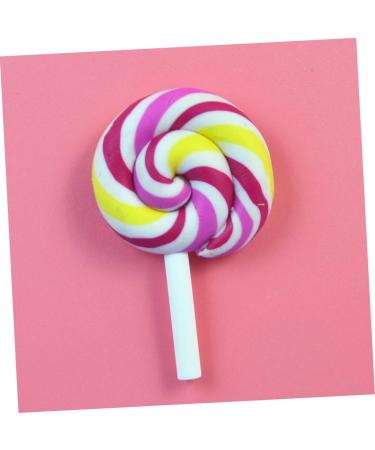 FOYTOKI 12 Pieces Pacifier Charms Rainbow Caramel Candy Lollipop DIY Lollipop Candy Lollipop Candy Jelly Candy Clay Pendant Lollipop - Buy Online on GoSupps.com
