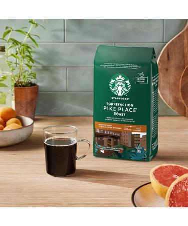 Starbucks Pike Place Ground Coffee Medium Roast Coffee 100% Ground Arabica Beans - 340g Bags (Pack of 6 2040g) - Buy Online on GoSupps.com