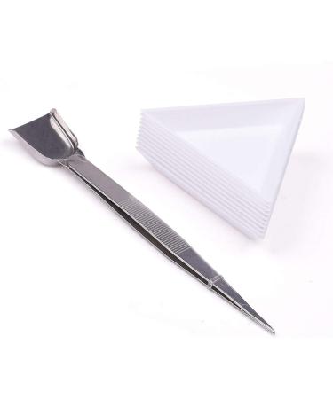 Qifuwanjingfeng White Triangle Bead Sorting Trays - Set of 10 with Handy Silver Tweezer - Buy Online on GoSupps.com