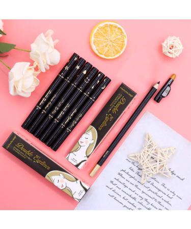 7 Pcs Eyeliner Stamps & Waterproof Liquid Eyeliner Set - Long Lasting & Smudge-proof Seal Eyeliner Pen for Eye Decoration and Makeup Tool - Black - Buy Online on GoSupps.com