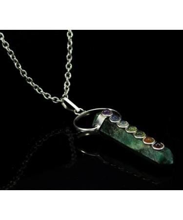 Harmonize Aventurine Stone Pencil Wand 7 Chakra Balancing Therapy Pendant Reiki Healing Crystel Spiritual - Buy Online on GoSupps.com