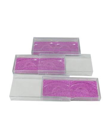 Eyelash Cases Empty Wholesale Pink Glitter Plastic Lash Packaging Boxes 10pcs (Pink2)